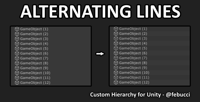 2020 febucci custom hierarchy for unity alternating lines