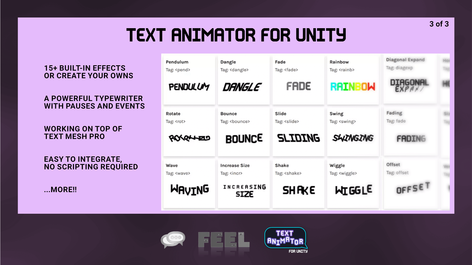 text animator unity bundle bundle tanim dsystem feel unity promo 3