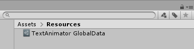 text animator resources folder gdata