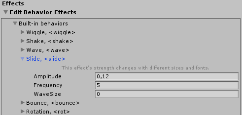 text animator edit default effects