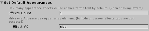 textanimator set default appearance effects